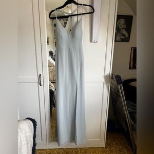 Azazie Becca Bridesmaids Chiffon Dress in Mist